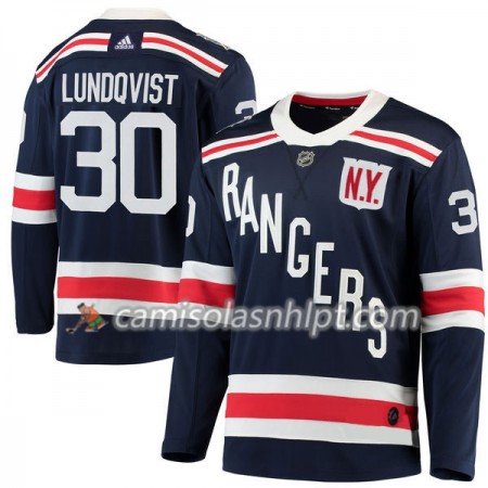 Camisola New York Rangers Henrik Lundqvist 30 2018 Winter Classic Adidas Navy Azul Authentic - Homem